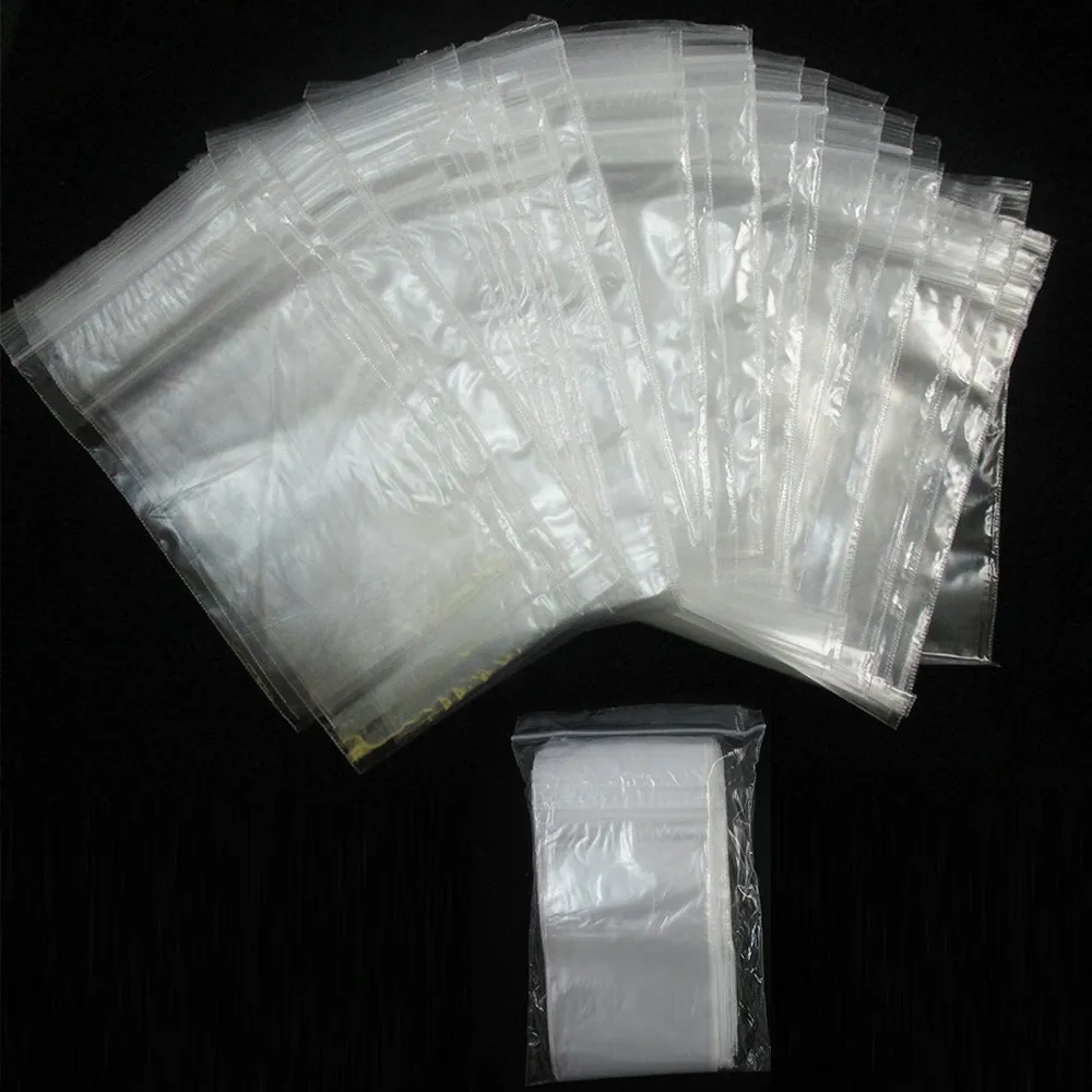 600 W 3"x5" H Poly Bags Baggies Seal Reclosable 2 Mil Plastic Clear