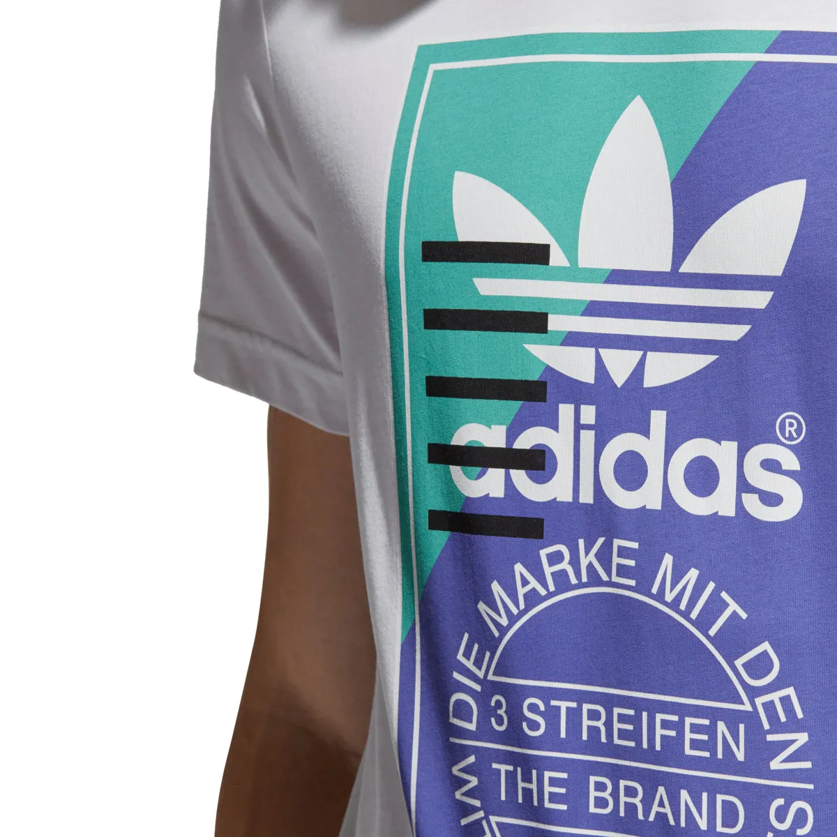 Adidas Originals Front Graphic Men's Shortsleeve T-Shirt White/Blue