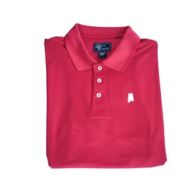 Alabama Tuscaloosa Clubhouse Performance Polo Crimson