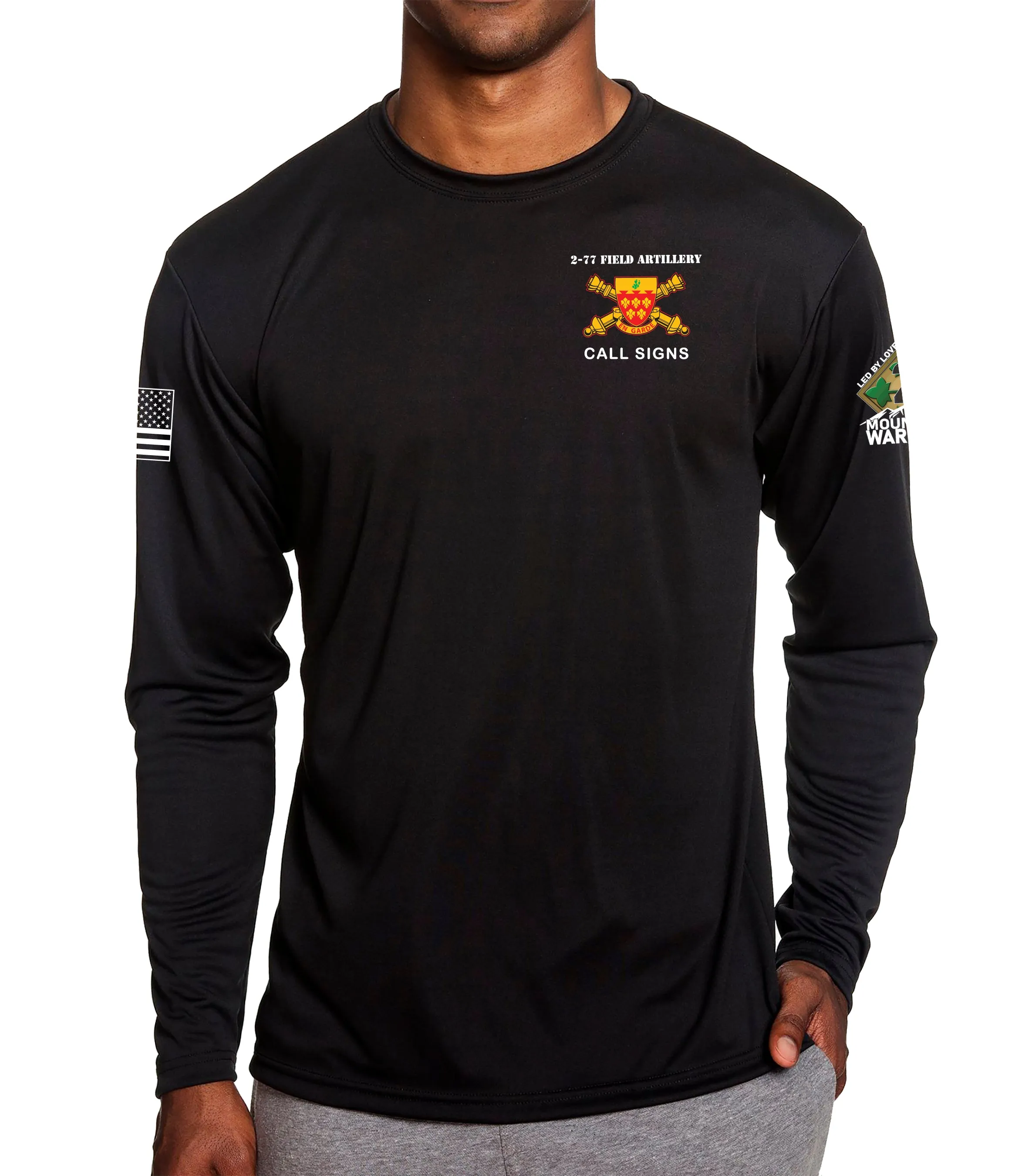 Alpha Battery Long Sleeve Performance PT Shirt. This shirt IS approved for PT.