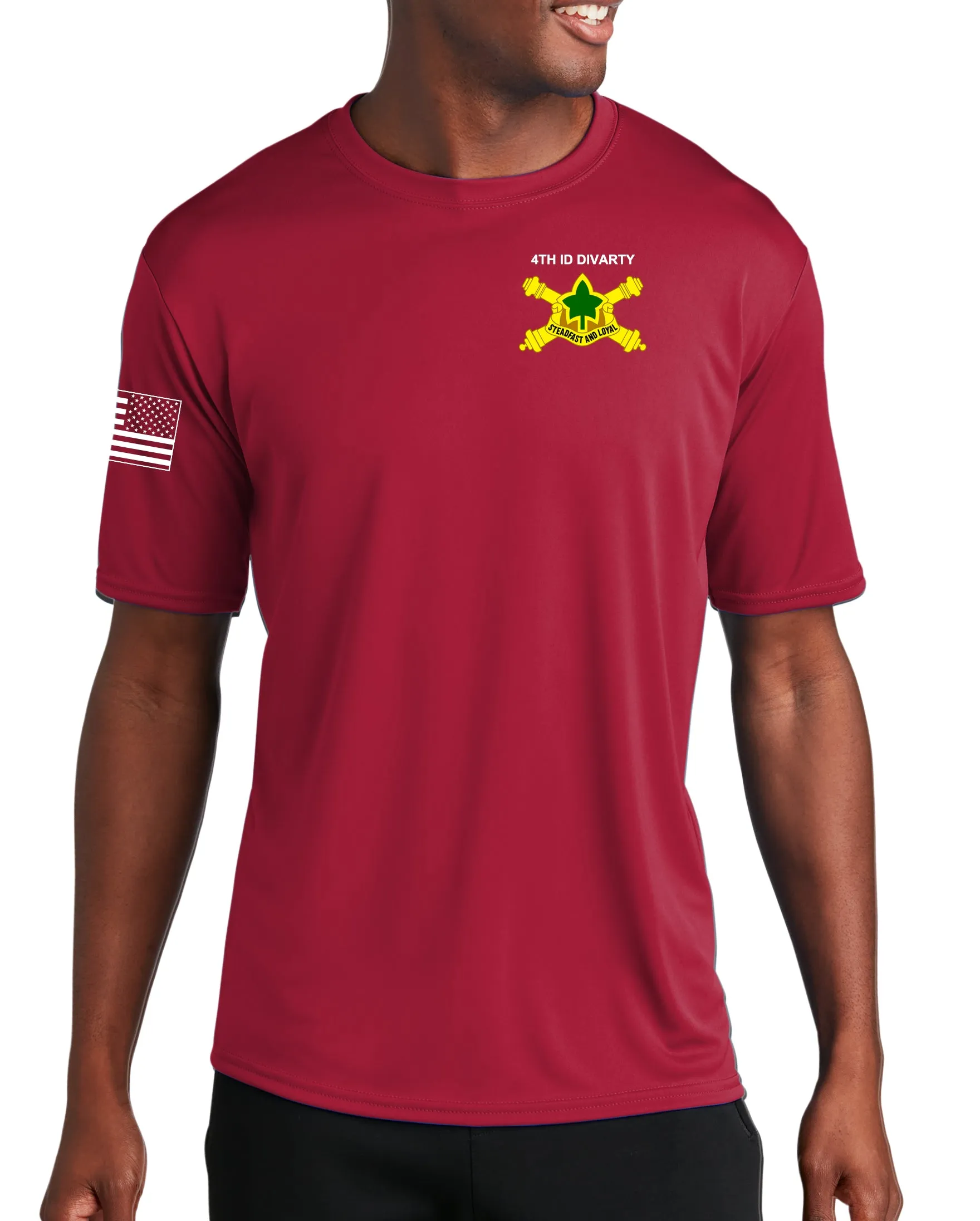 Athletic Performance (Silky) Red T-Shirt. This shirt IS approved for PT.