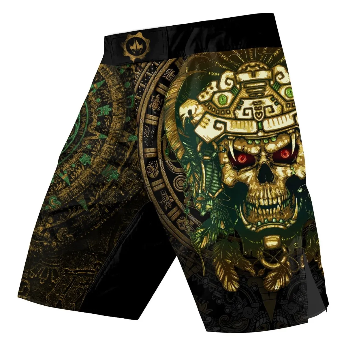 Aztec Jungle Warrior Mask Fight Shorts