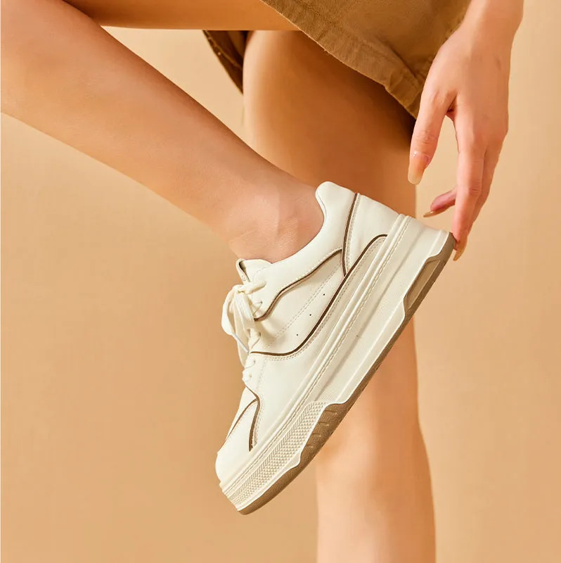 BeauToday Leisure Platform Sneakers with Breathable Air Hole for Women