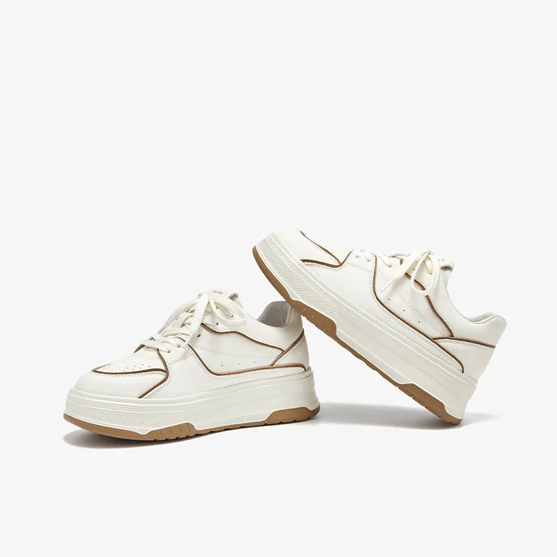 BeauToday Leisure Platform Sneakers with Breathable Air Hole for Women