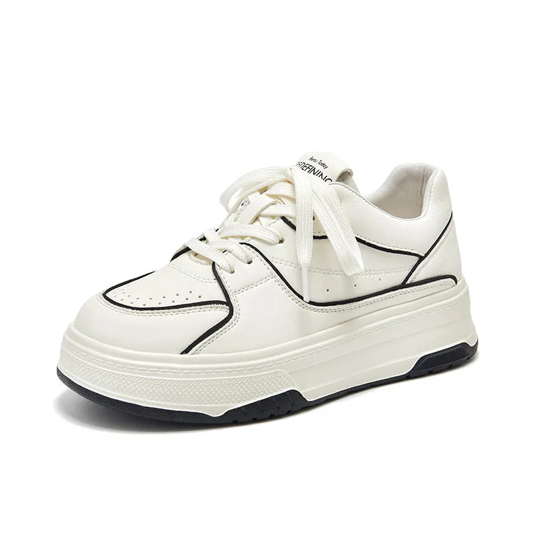 BeauToday Leisure Platform Sneakers with Breathable Air Hole for Women