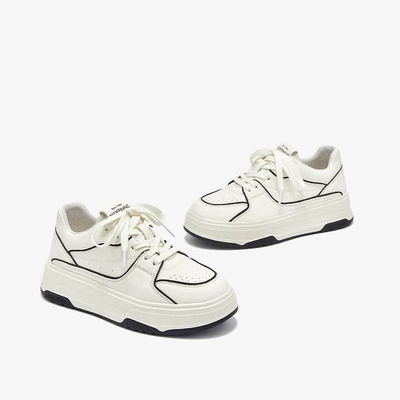 BeauToday Leisure Platform Sneakers with Breathable Air Hole for Women