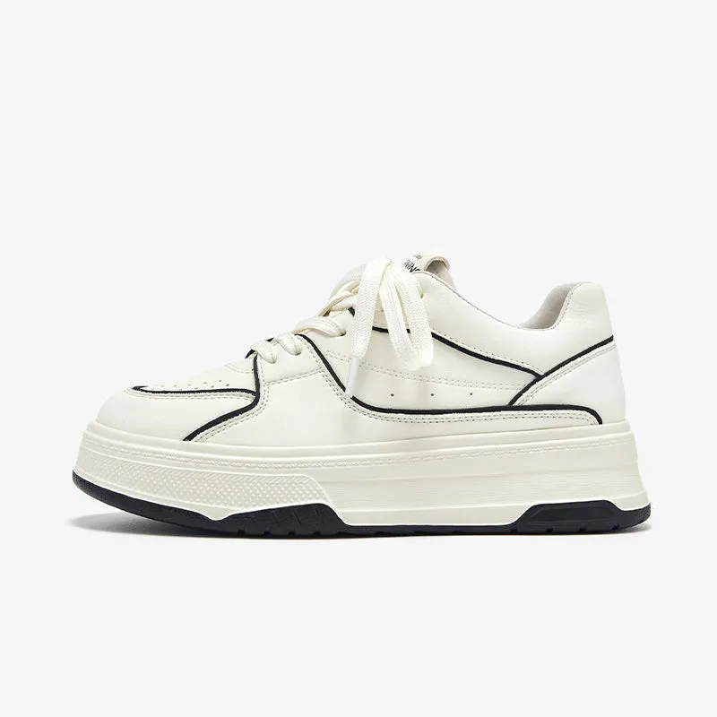 BeauToday Leisure Platform Sneakers with Breathable Air Hole for Women