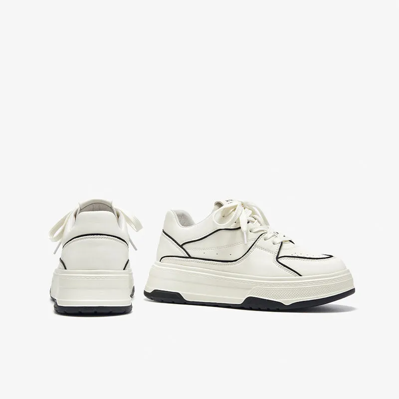 BeauToday Leisure Platform Sneakers with Breathable Air Hole for Women