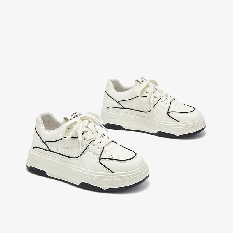 BeauToday Leisure Platform Sneakers with Breathable Air Hole for Women