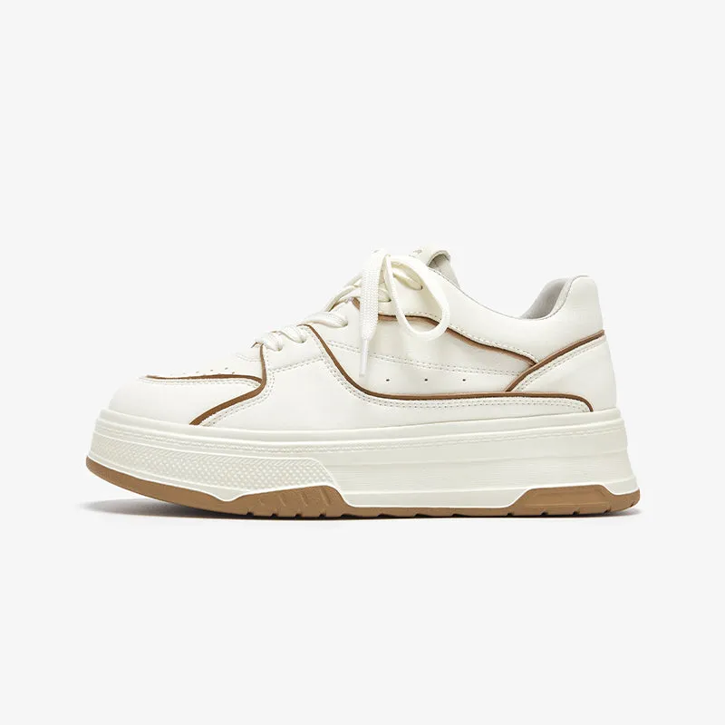 BeauToday Leisure Platform Sneakers with Breathable Air Hole for Women