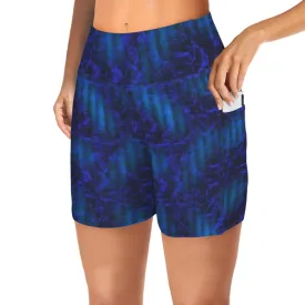 Blue Steel Yoga Shorts with Pockets up to 5 XL (FWS) Blue Steel Yoga Shorts with Pockets up to 5 XL (FWS)