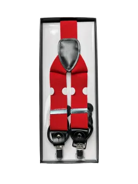 Brand Q Men's Red Suspenders