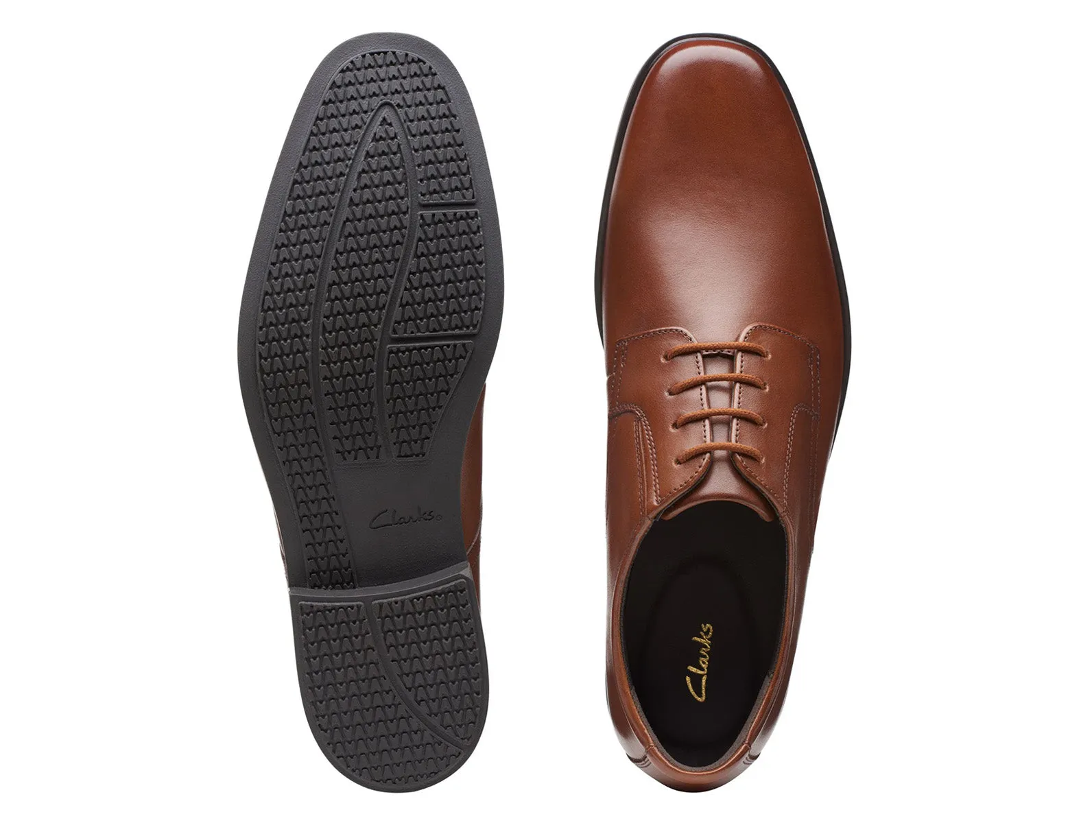 Clarks Howard Walk - Dark Tan Leather