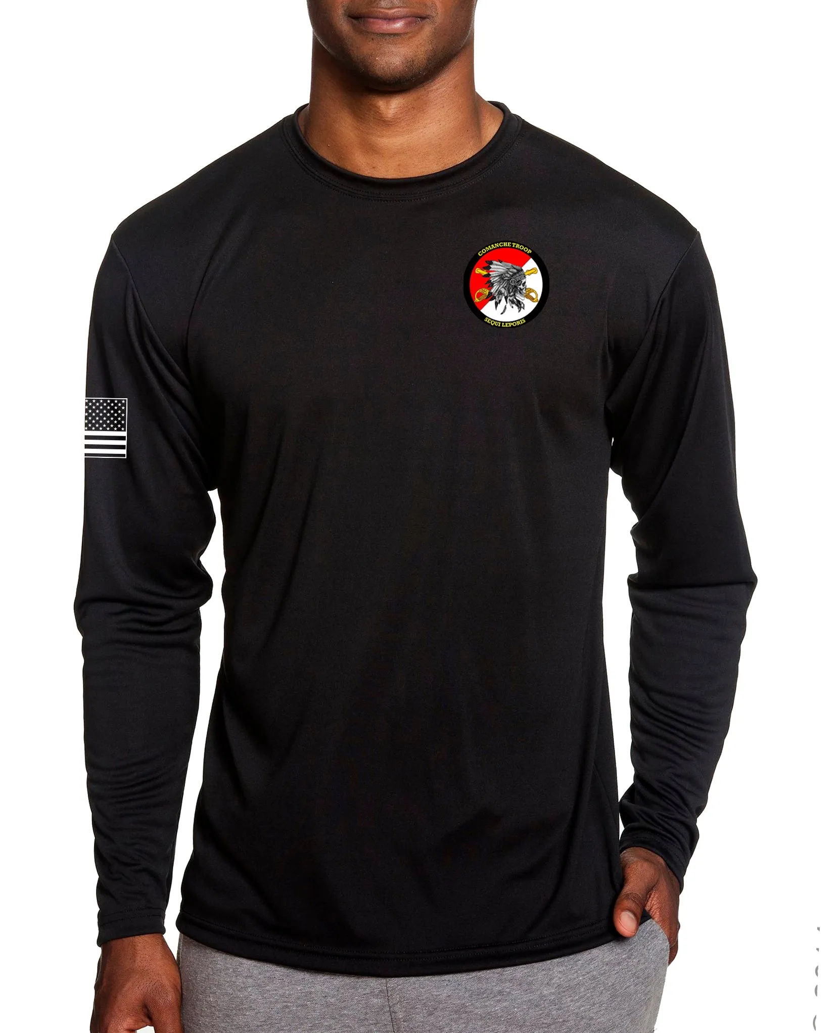 Comanche Long Sleeve Performance PT Shirt. This shirt is NOT approved for PT.