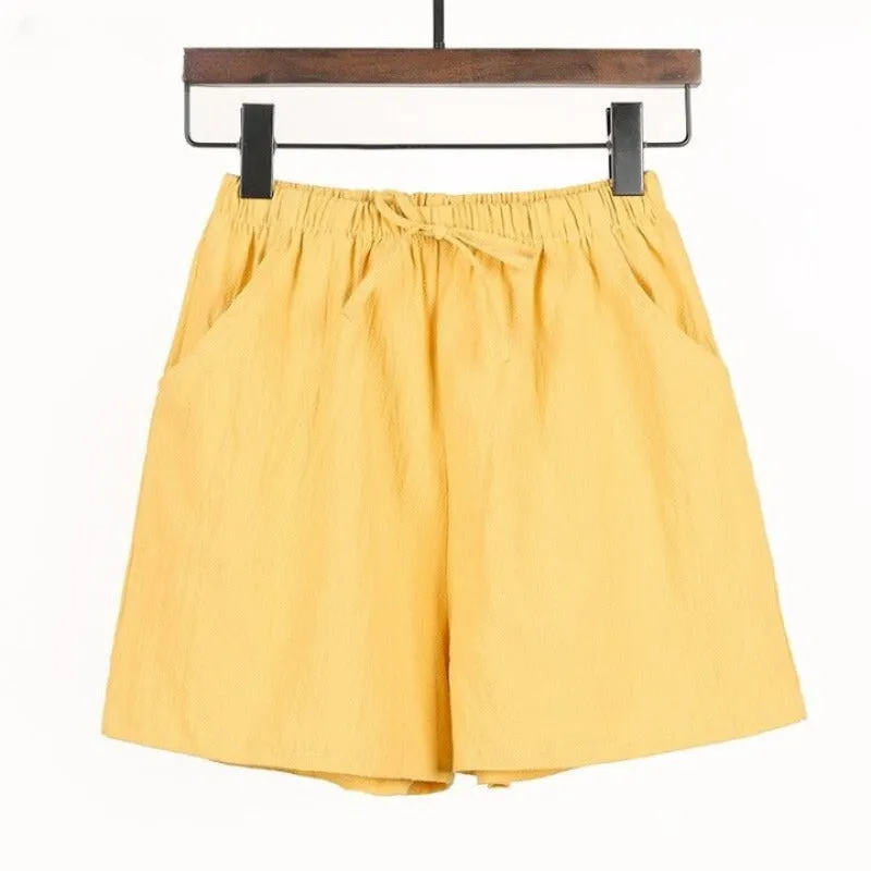 Cotton Linen Shorts For Women