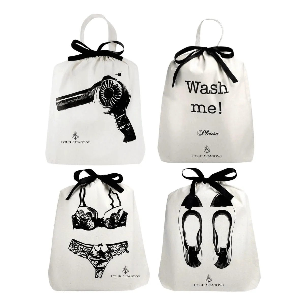 CUSTOM Packing & Organizing Bags Cream, Women's Travel Set 4-pack