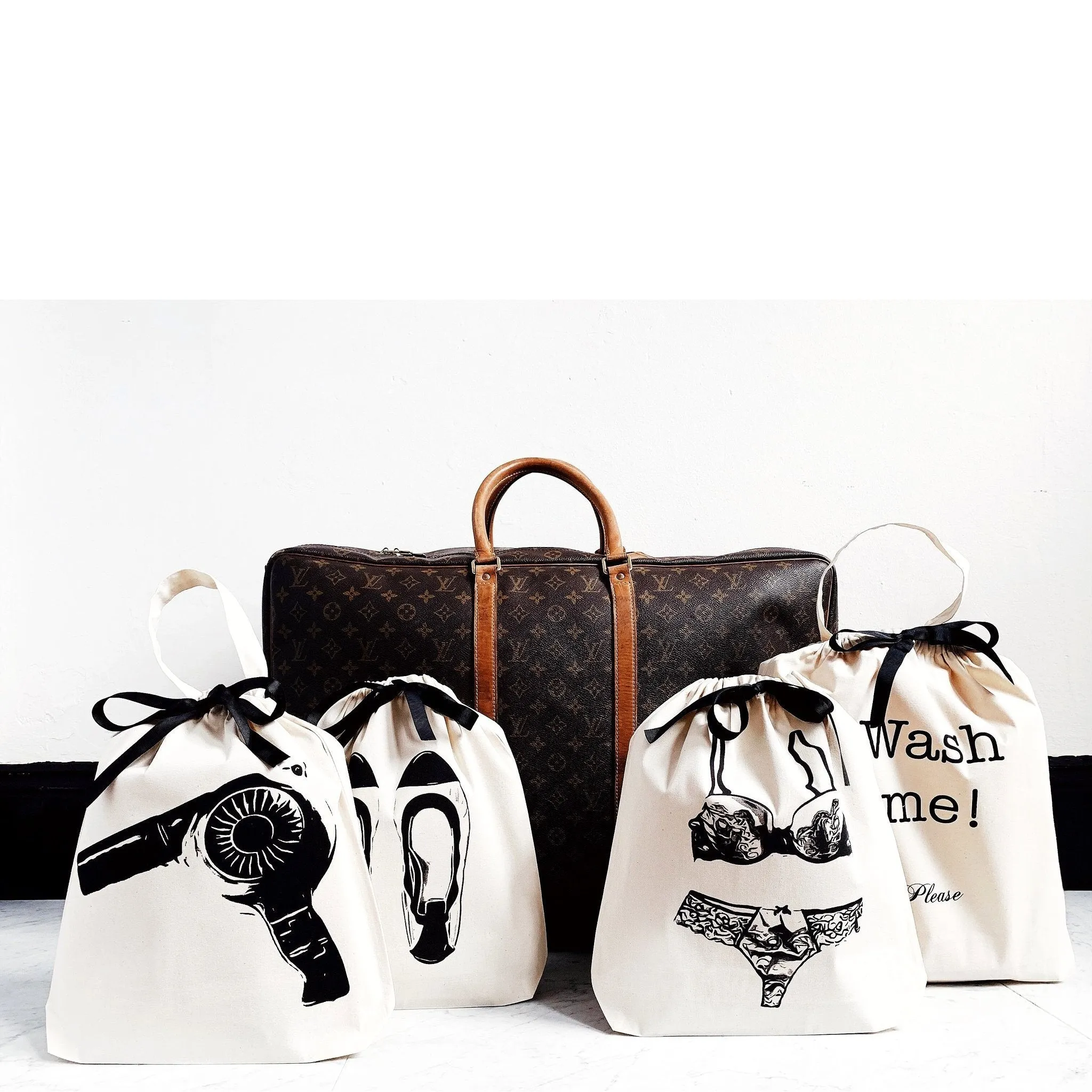 CUSTOM Packing & Organizing Bags Cream, Women's Travel Set 4-pack