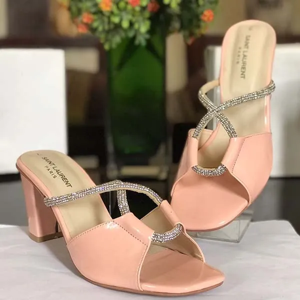 Designer Soft Brand Logo Heels