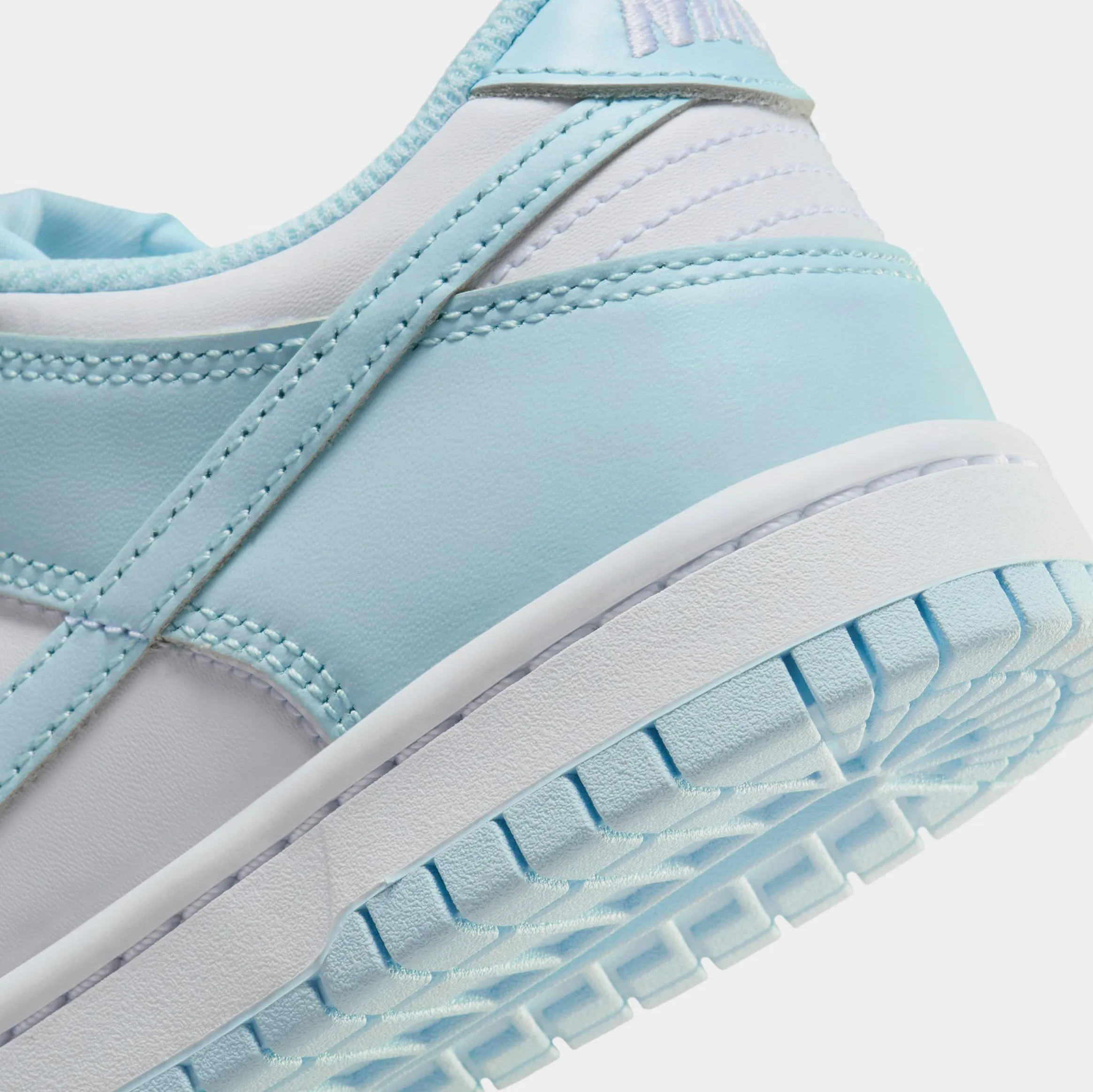Dunk Low Grade School Lifestyle Shoes (White/Glacier Blue)