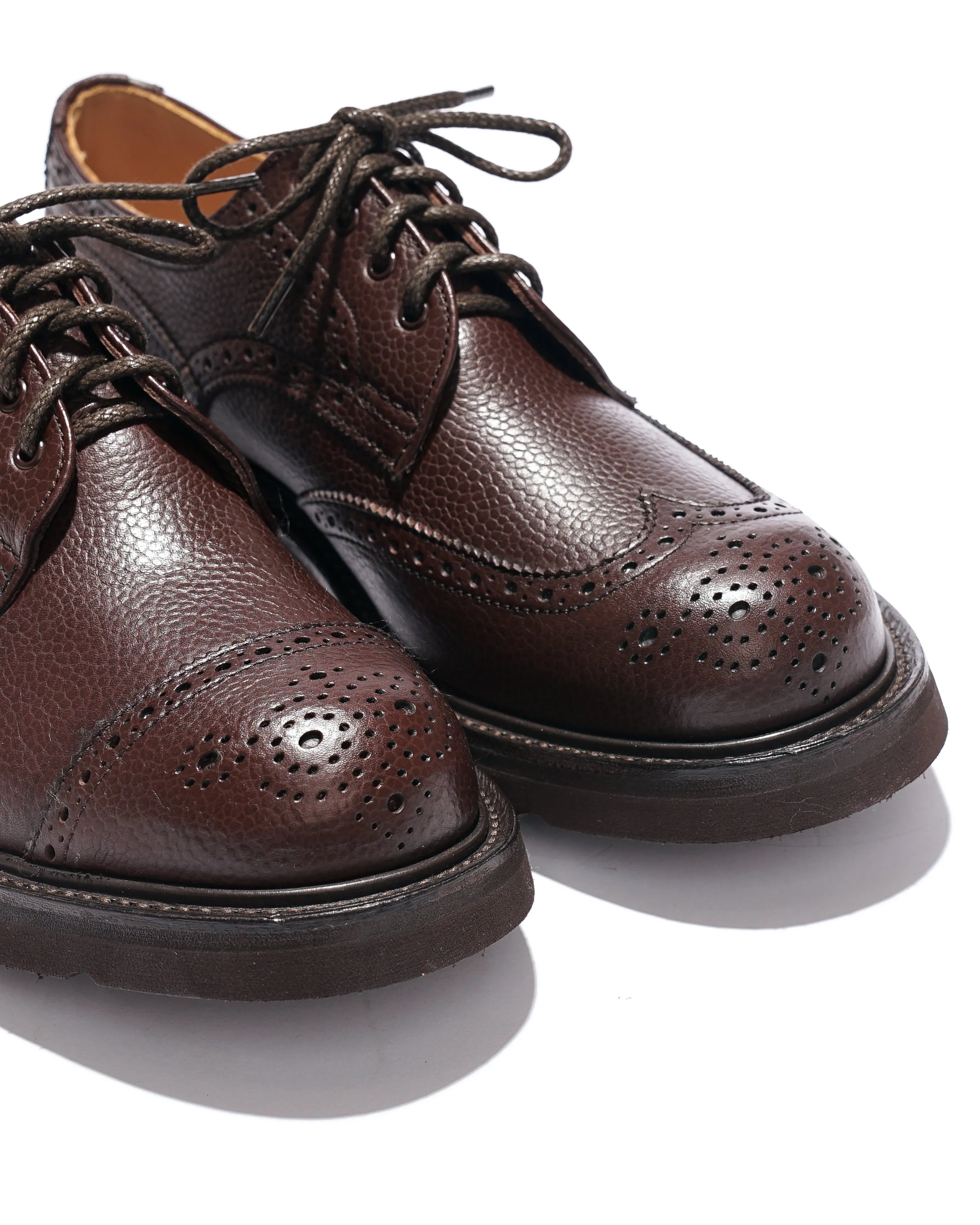 Engineered Garments x Tricker's  Asymmetric Gibson - Brown Scotch Grain Morflex