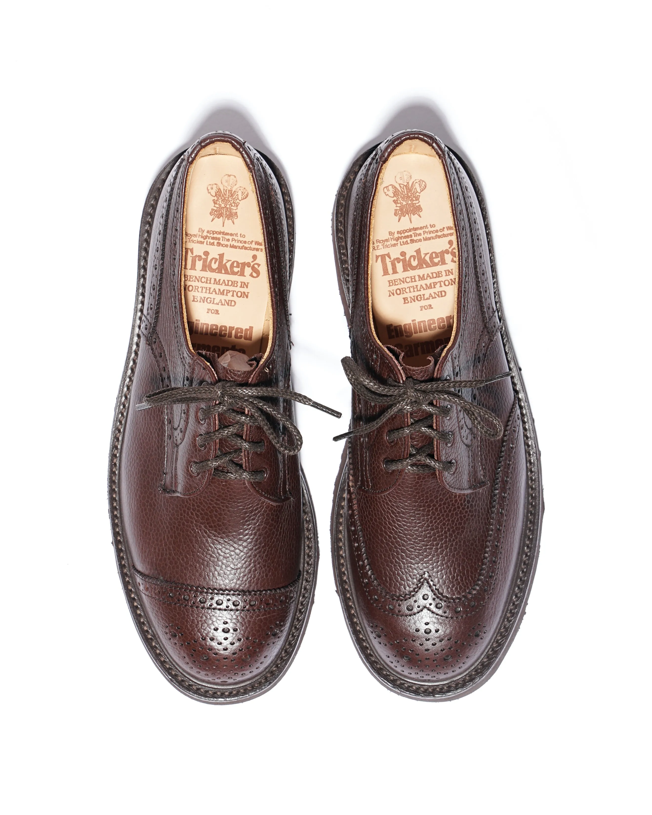 Engineered Garments x Tricker's  Asymmetric Gibson - Brown Scotch Grain Morflex