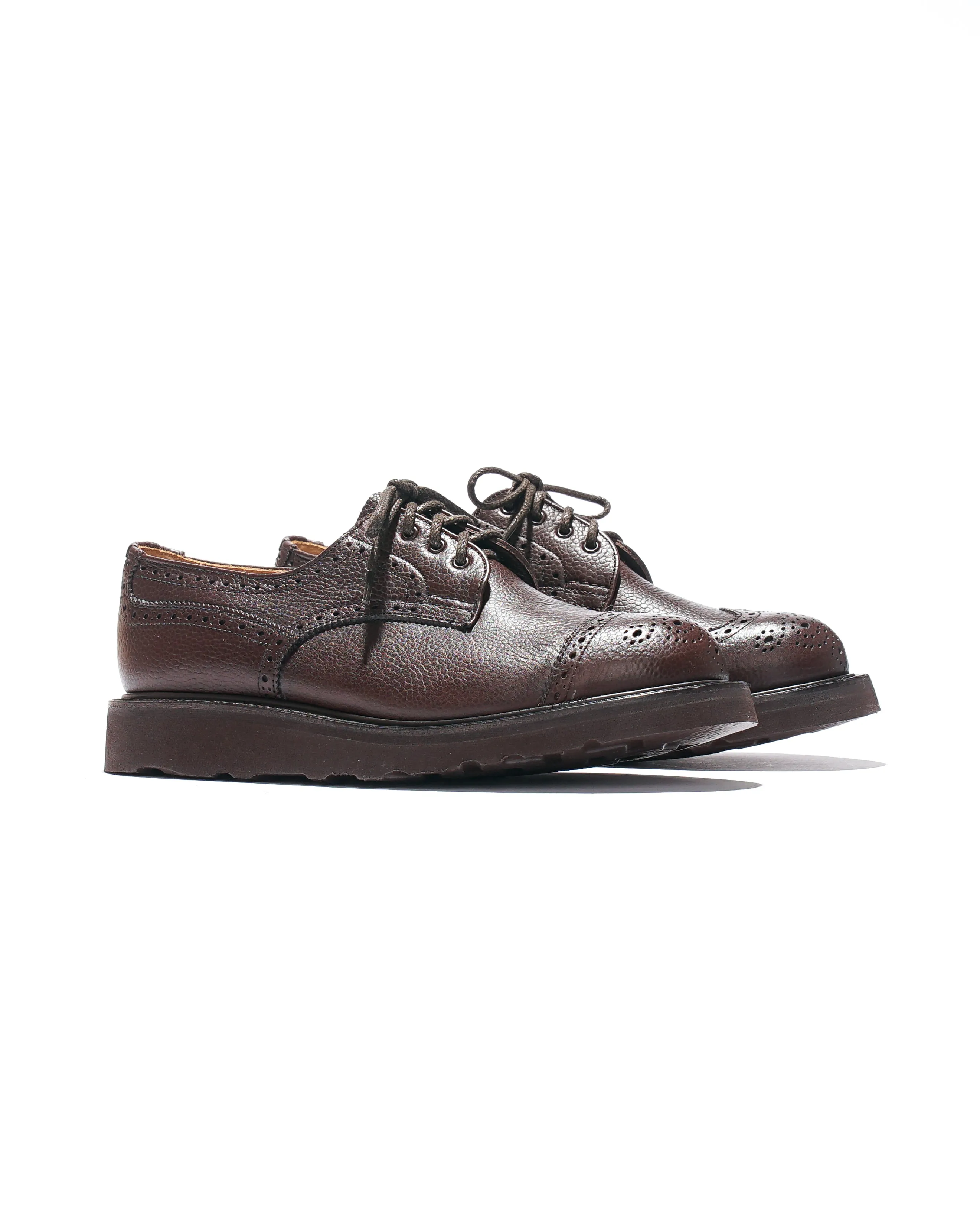 Engineered Garments x Tricker's  Asymmetric Gibson - Brown Scotch Grain Morflex