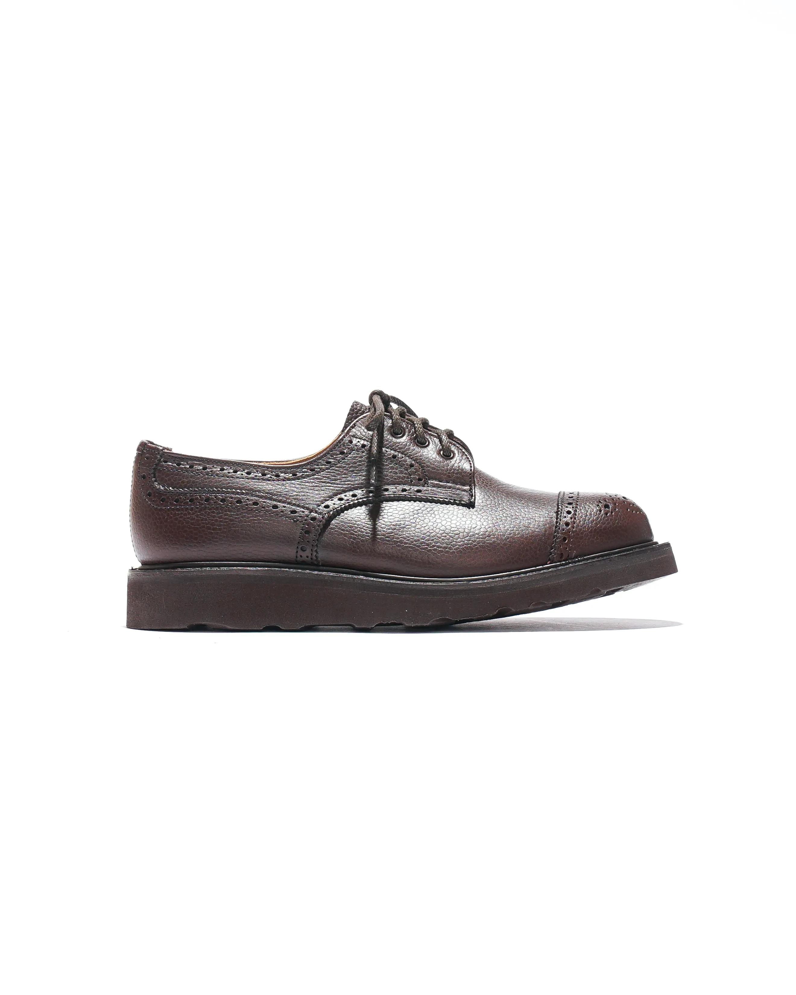 Engineered Garments x Tricker's  Asymmetric Gibson - Brown Scotch Grain Morflex