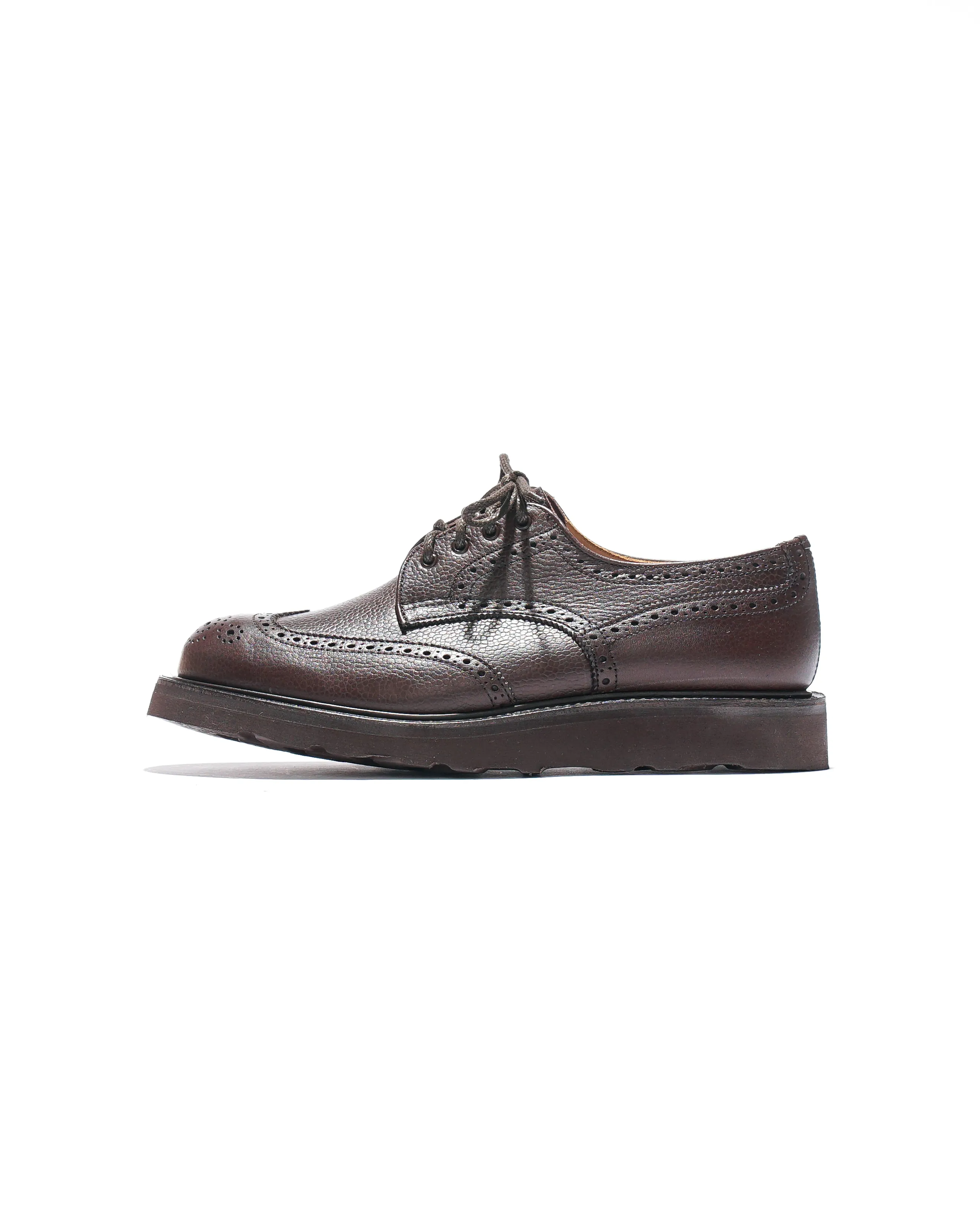 Engineered Garments x Tricker's  Asymmetric Gibson - Brown Scotch Grain Morflex