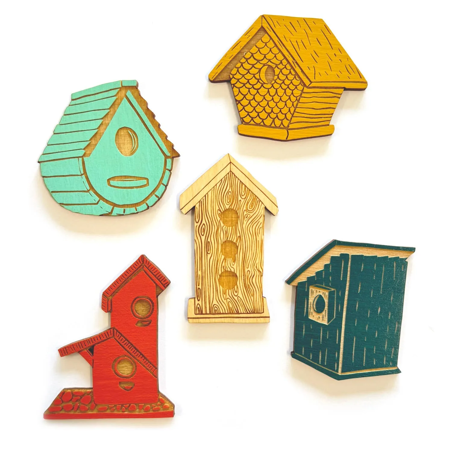 Home Tweet Home Birdhouse Magnet Set