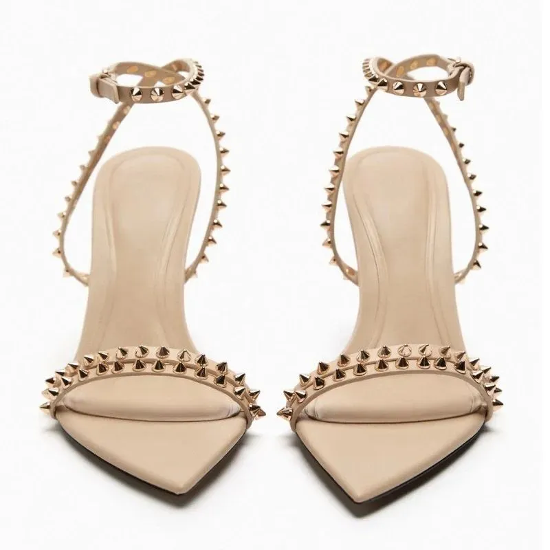 Imported Open Brand Logo Heels