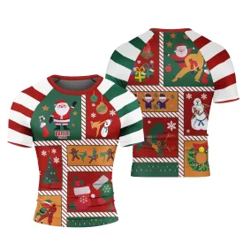 Jiu Jitsu Christmas Short Sleeve Rash Guard