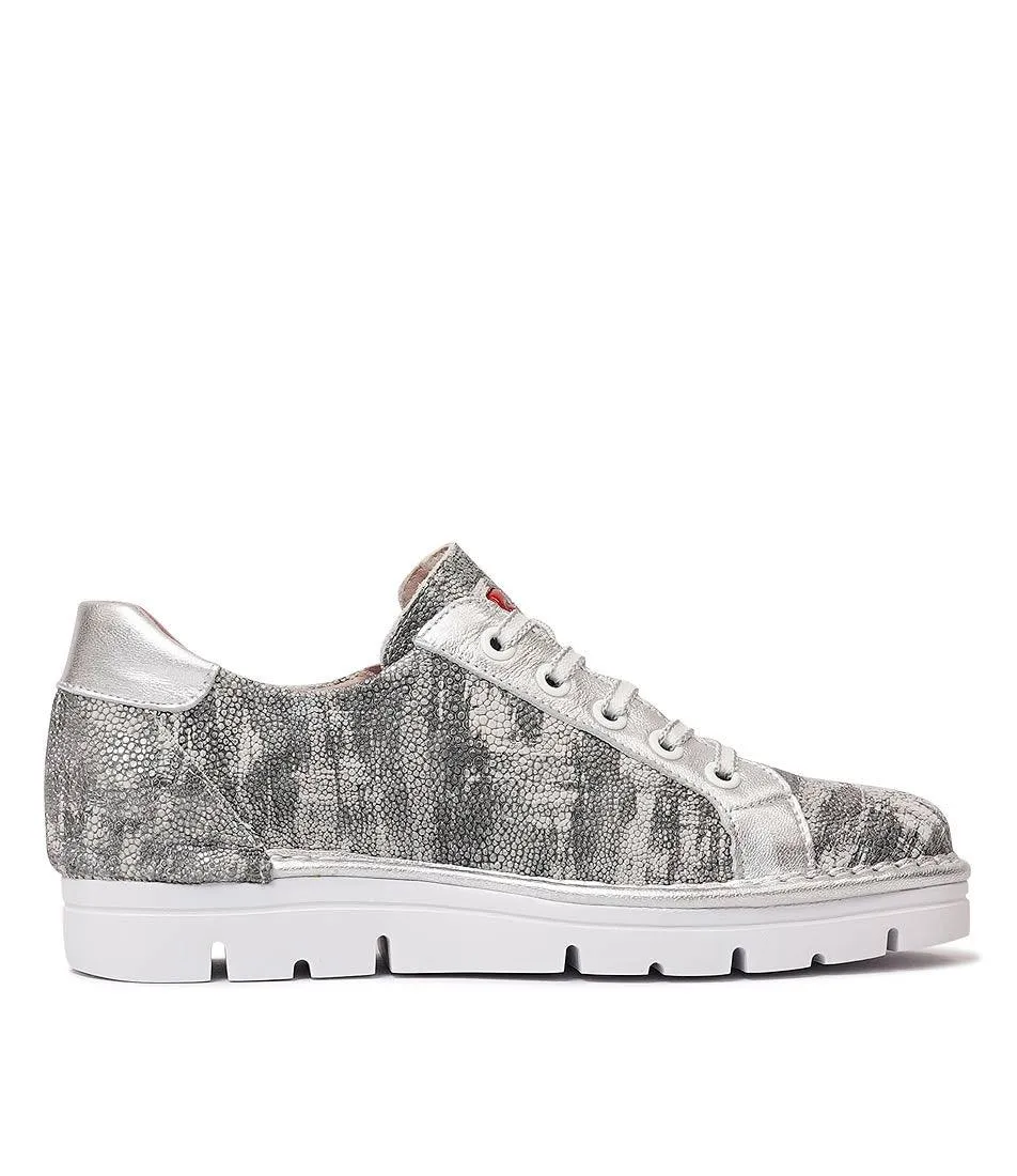 Js-2001 Grey Multi Leather Sneakers