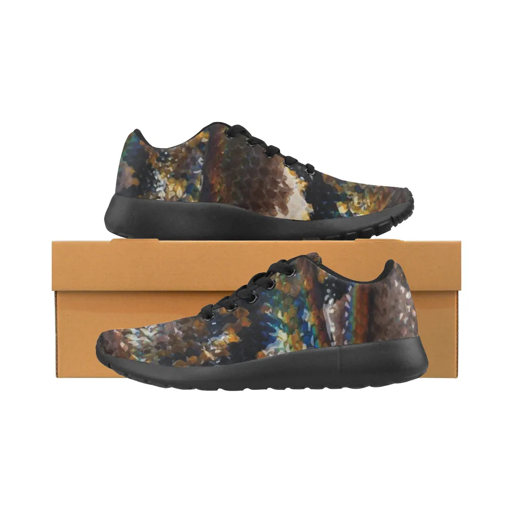 Kids Snake Print Canvas Sneakers