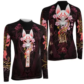 Kitsune Mask Women's Long Sleeve Rash Guard