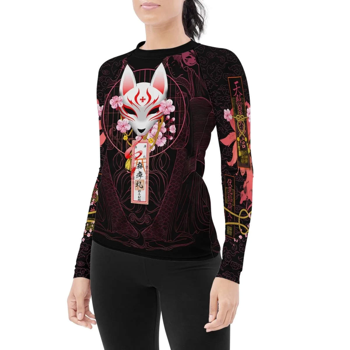 Kitsune Mask Women's Long Sleeve Rash Guard