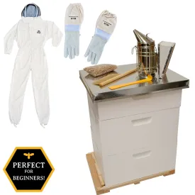 Large Backyard Beekeeping Kit with Accessories & Clothing