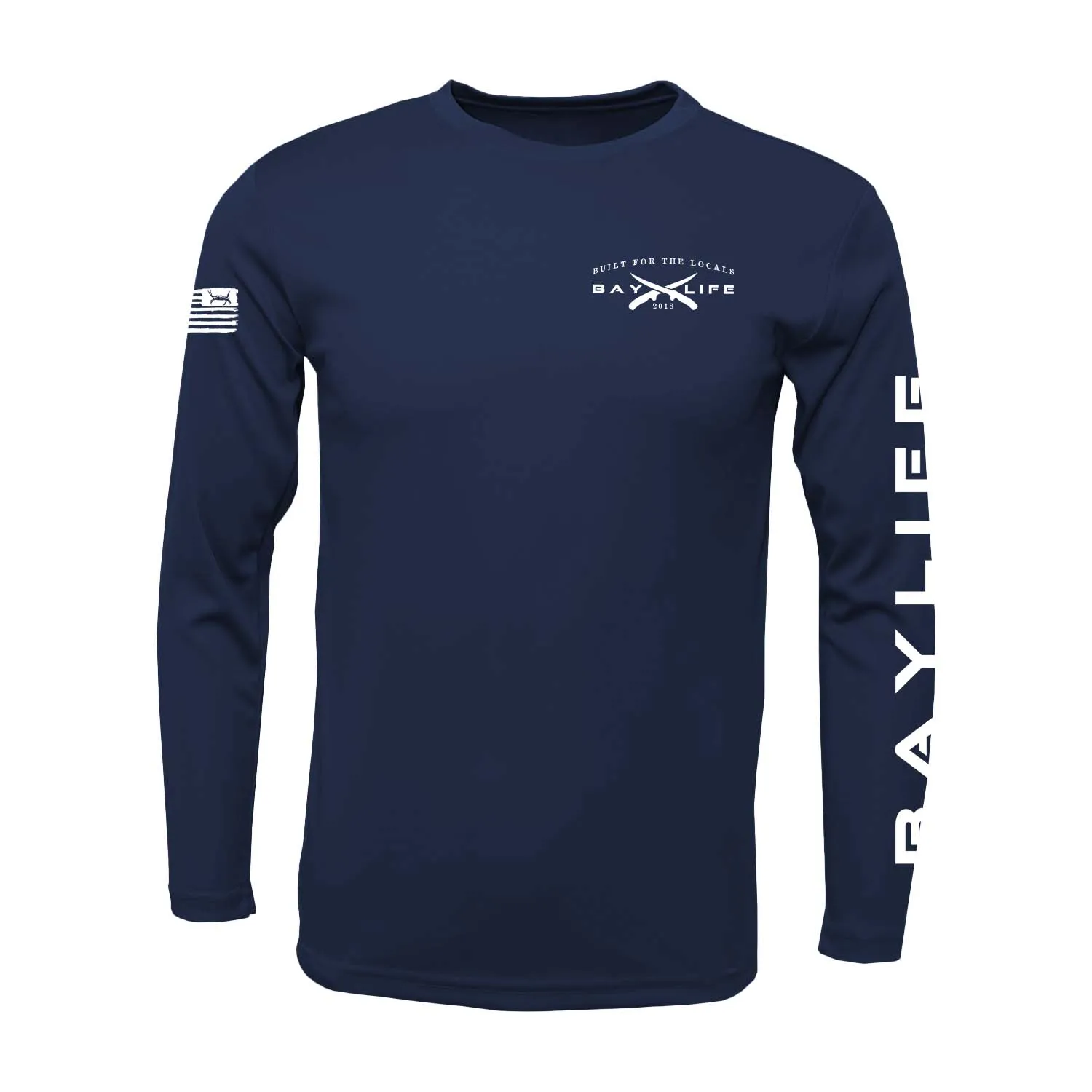 Life is Better on the Bay | Performance Long Sleeve | Navy