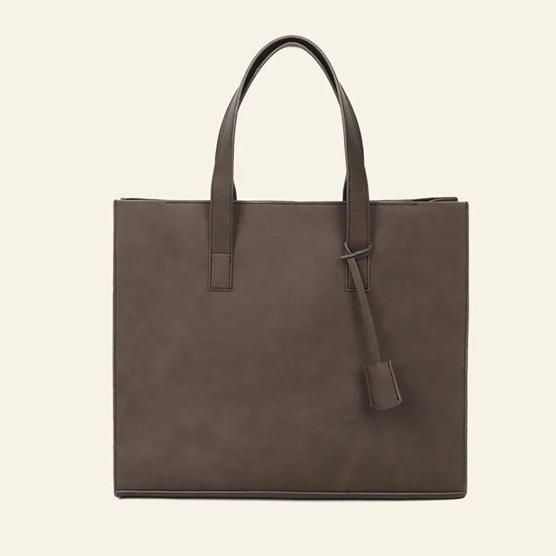 Men Leather Shoulder Bag Large Capacity Handbag