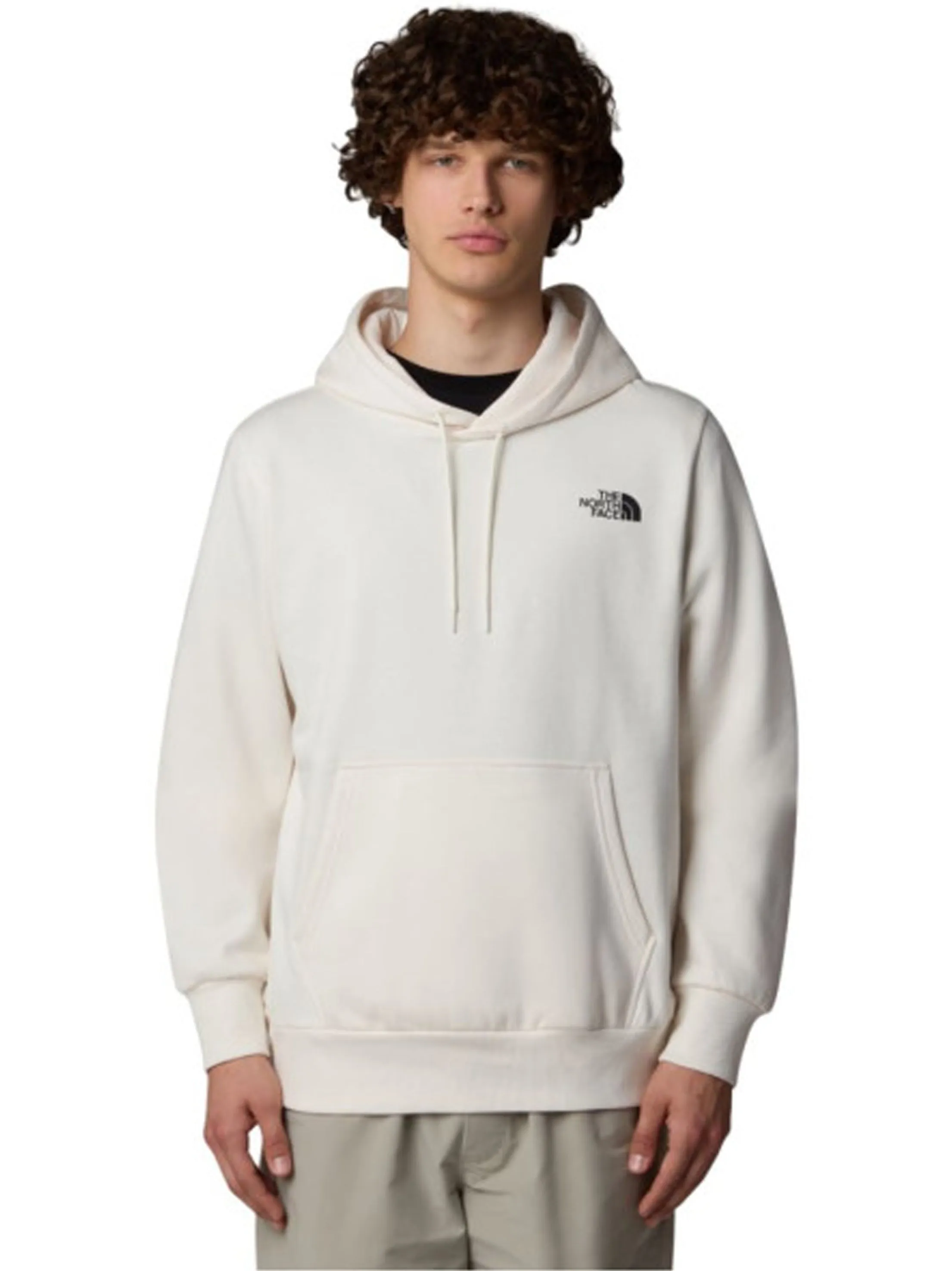 Men's Brand Logo Printed Hoodie,Cream