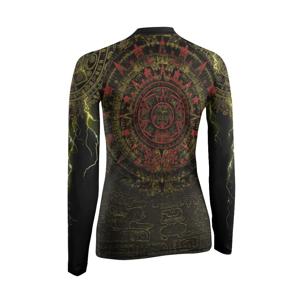 Mighty Aztec Warrior Women's Long Sleeve Rash Guard
