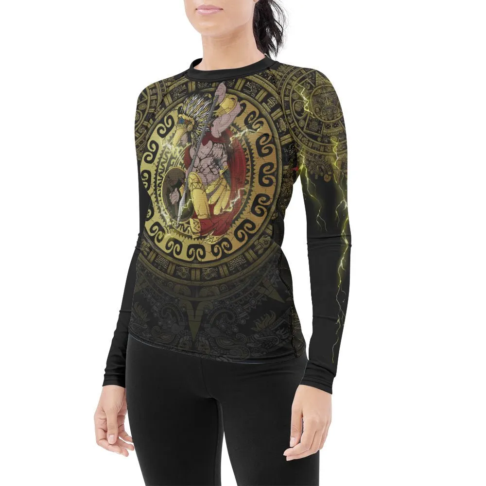Mighty Aztec Warrior Women's Long Sleeve Rash Guard