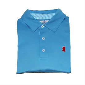Mississippi Oxford Gameday Signature Polo Light Blue