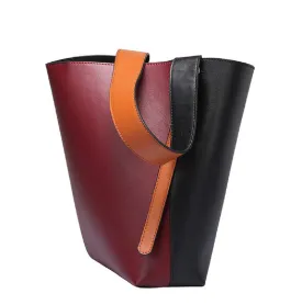 Multi Colored Large Ladies Handbag (Genuine Leather), accessories