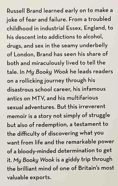 MY BOOKY WOOK - Russell Brand