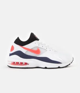 Nike Air Max '93 Shoes - White / Habanero Red - Neutral Indigo - Black