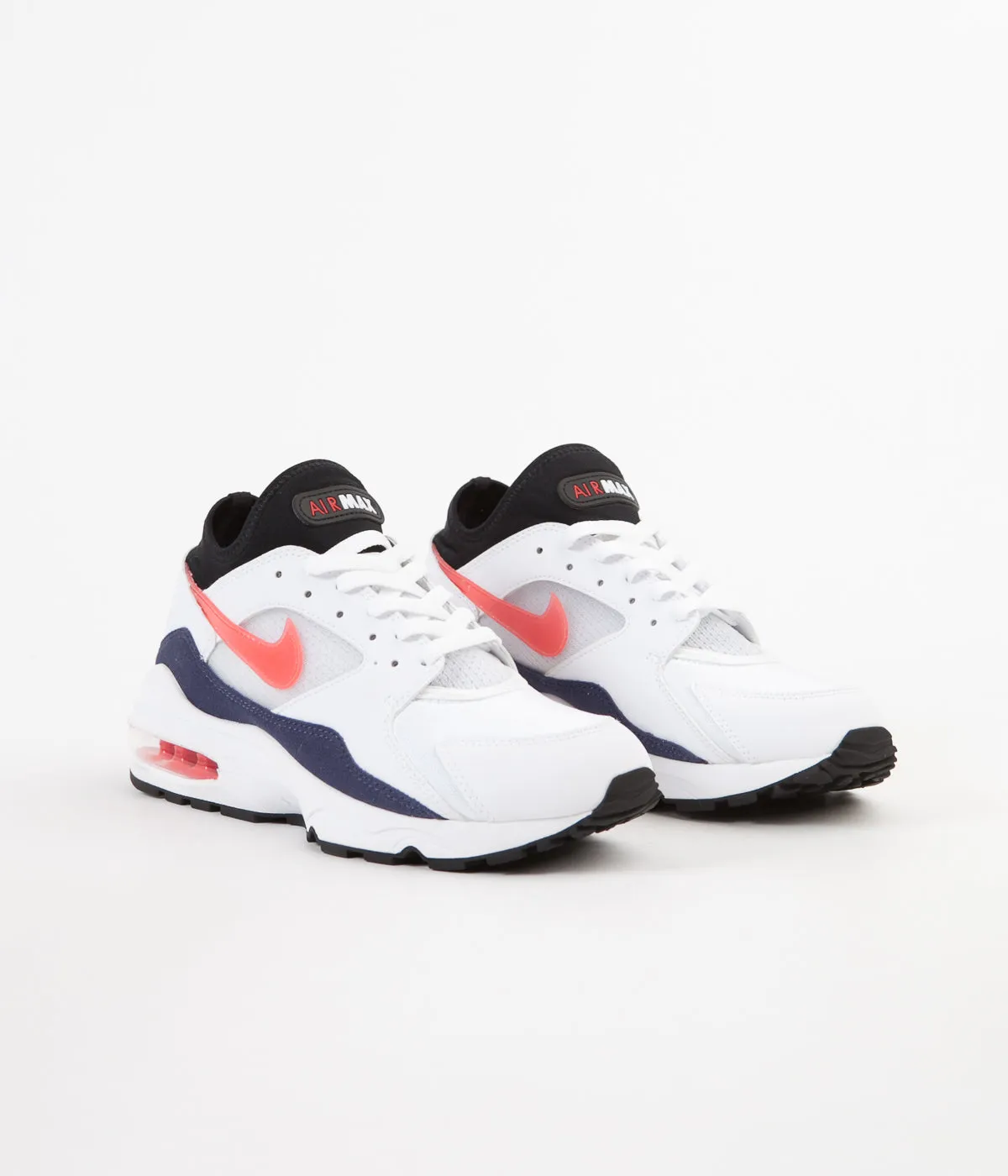 Nike Air Max '93 Shoes - White / Habanero Red - Neutral Indigo - Black