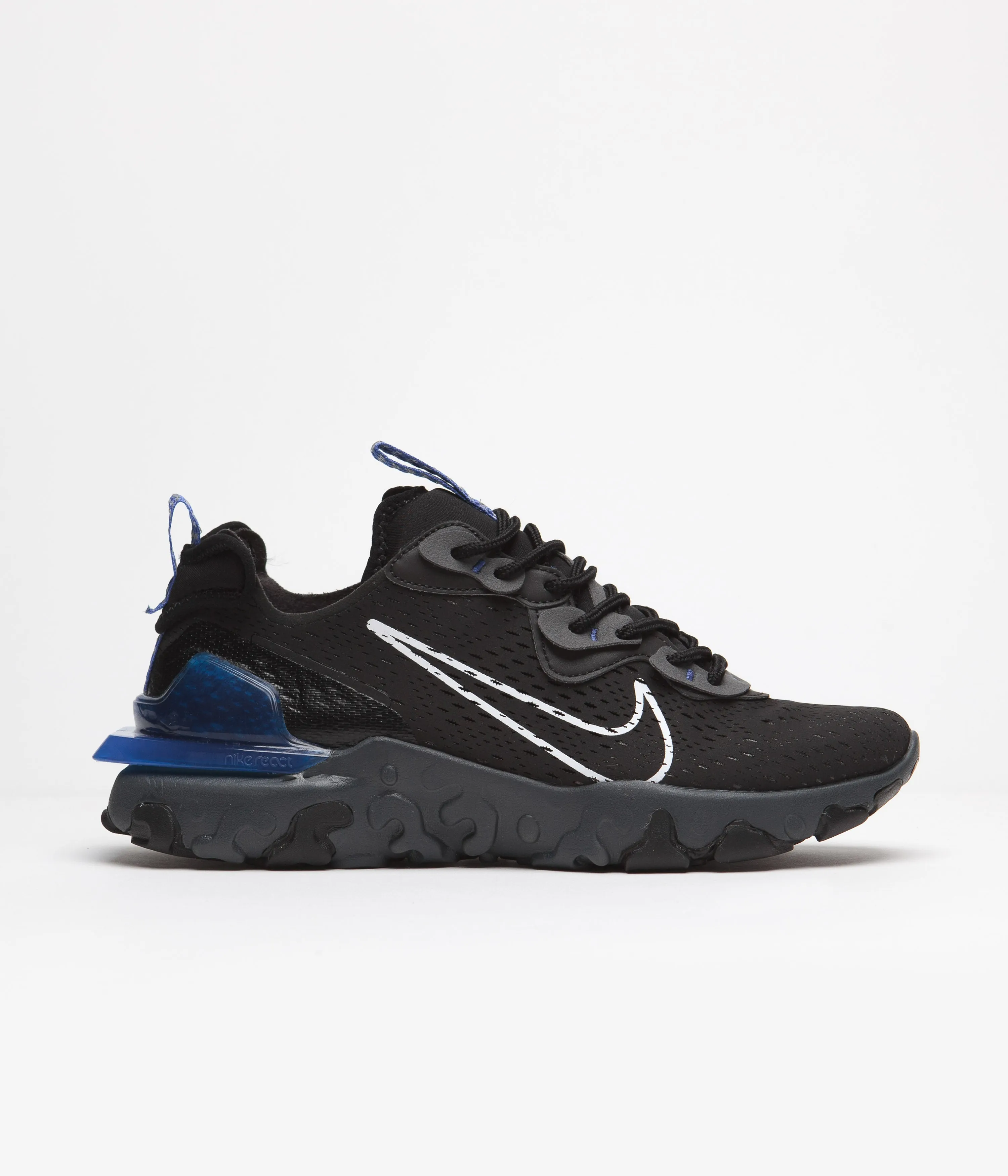 Nike React Vision Shoes - Black / White - Game Royal - Iron Grey