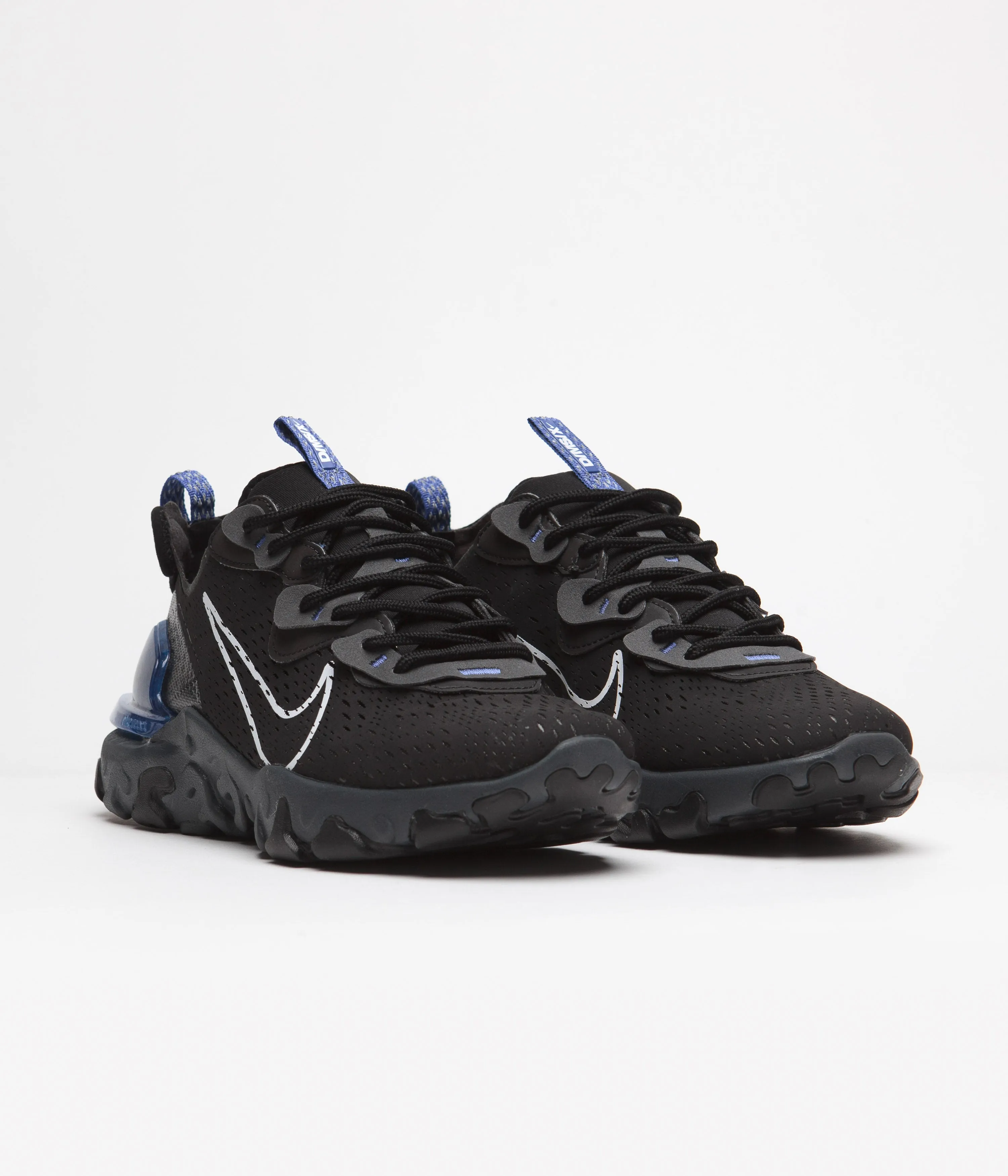 Nike React Vision Shoes - Black / White - Game Royal - Iron Grey