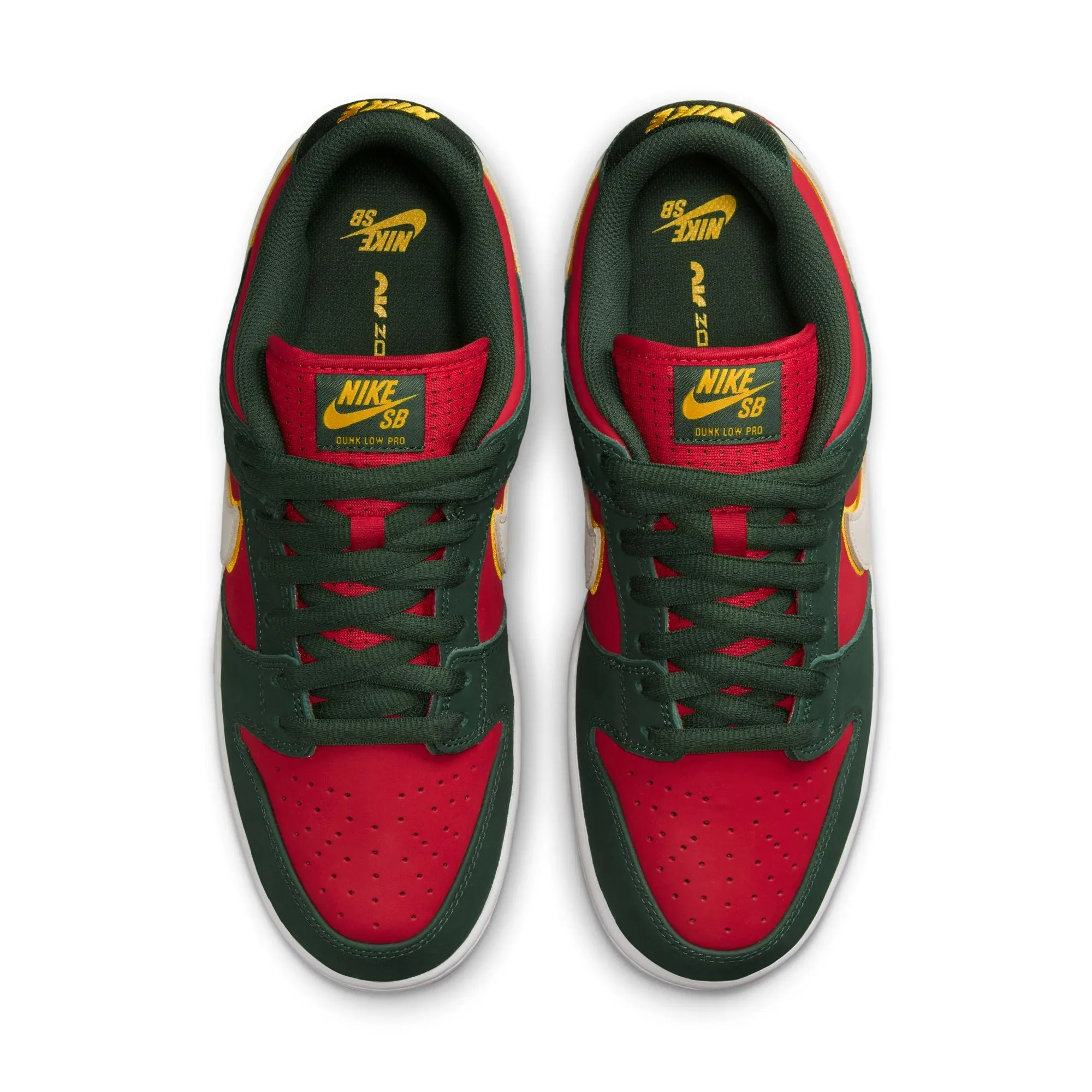 Nike SB - Dunk Low PRM "Seattle Supersonics" (Fir/White/University Gold/Fire Red)