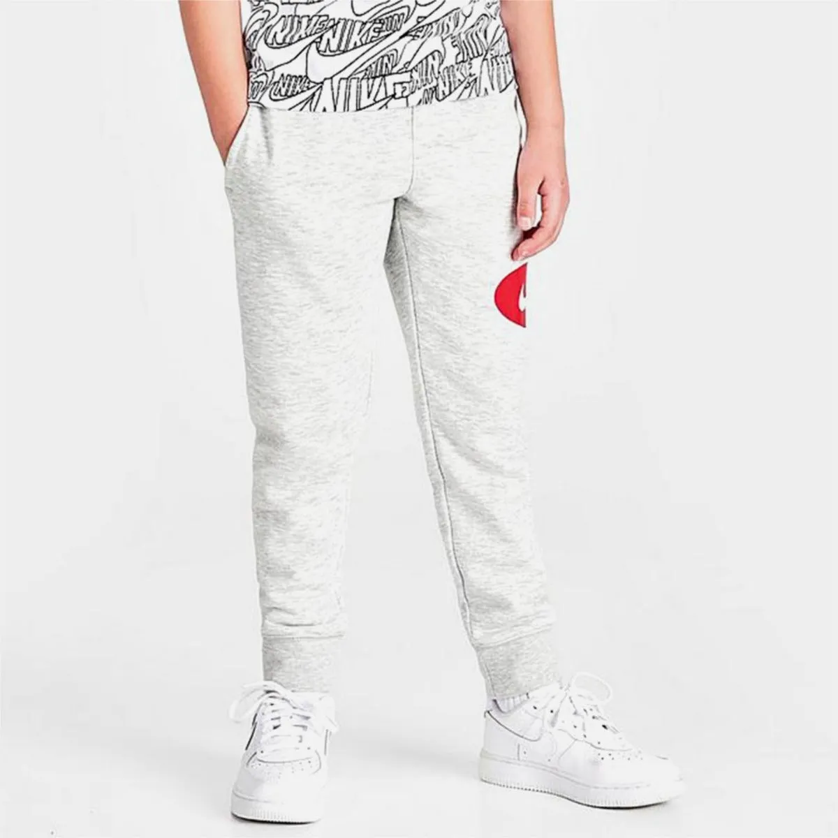 Pantalon Nike Sportswear Enfant - Gris/Rouge